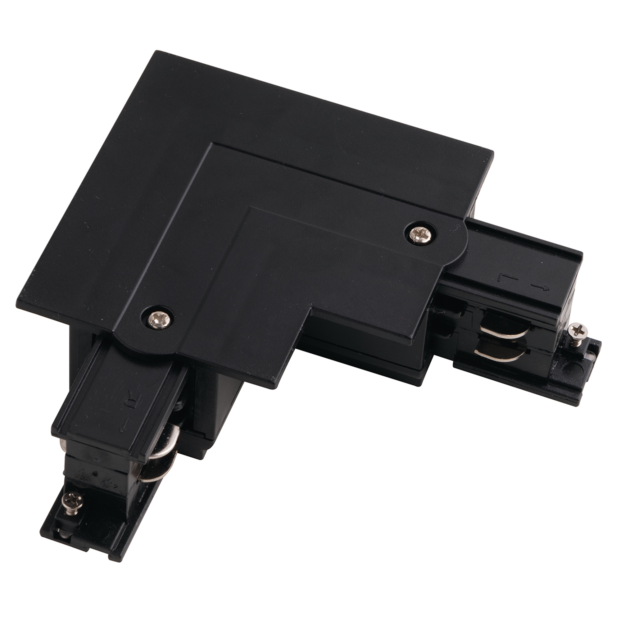 CONNESSIONE ANGOLARE SINISTRA NEROA PER BINARIO TRIFASE INCASSO 11X11X3,2CM