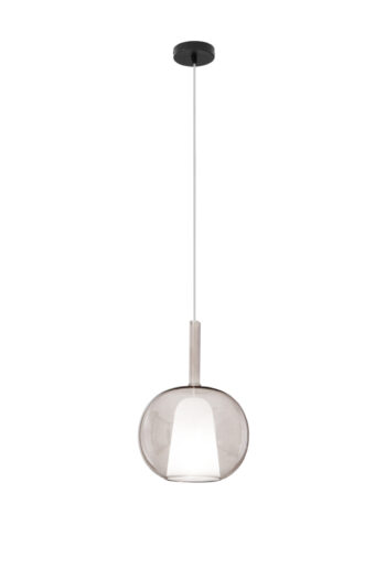 SOSPENSIONE PIREX MARRONE IN VETRO 1XE27 25X120CM