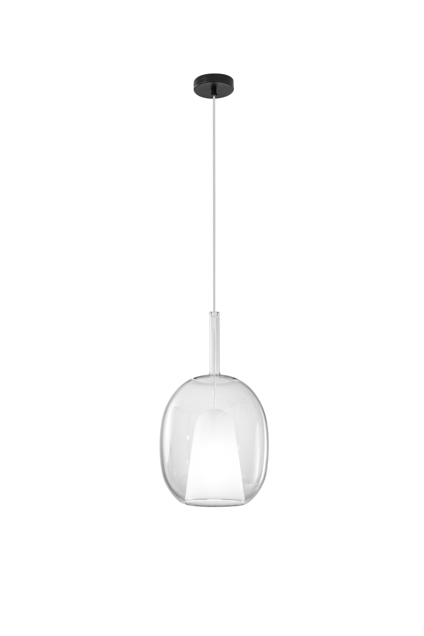 SOSPENSIONE PIREX TRASPARENTR IN VETRO 1XE27 25X120CM