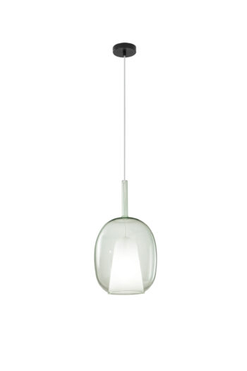 SOSPENSIONE PIREX VERDE IN VETRO 1XE27