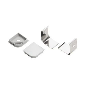 KIT 2 TAPPI PER PROFILO DORIK SILVER