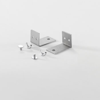 KIT 2PZ STAFFE CON VITI PER PROFILO GASH ALLUMINIO PER FISS. A PARETE