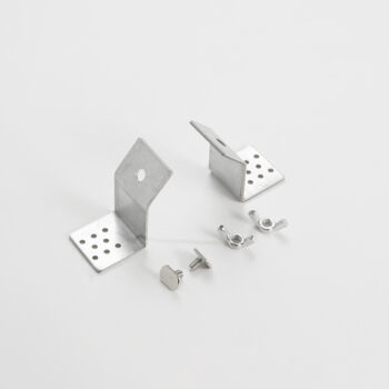 KIT 2PZ STAFFE CON VITI PER PROFILO GASH ALLUMINIO PER FISS. A SOFFITTO