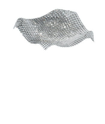 PLAFONIERA RUMBA TRASPARENTE 9XG9 72X72X16CM