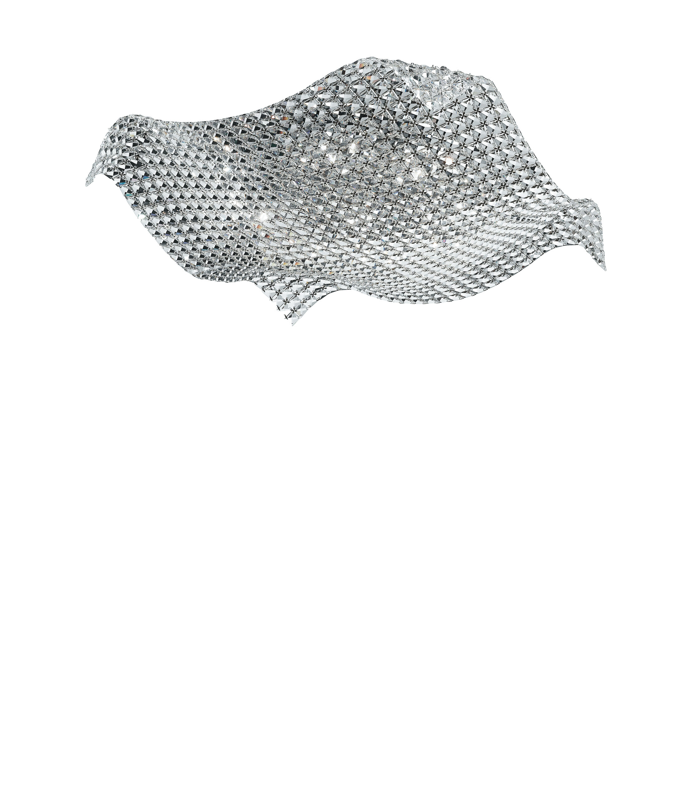 PLAFONIERA RUMBA TRASPARENTE 9XG9 72X72X16CM