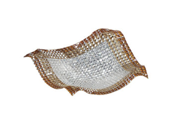 PLAFONIERA RUMBA TRASPARENTI/AMBRA 9XG9 72X72X16CM