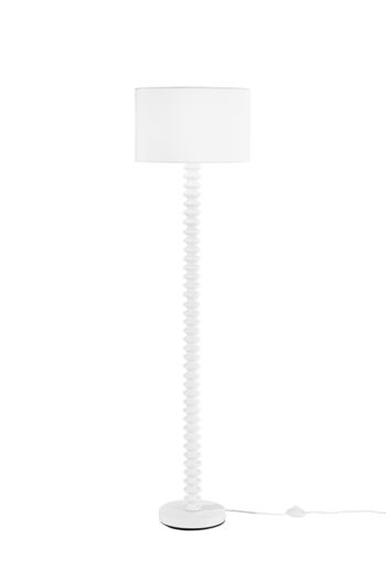 PIANTANA SULTAN BIANCA IN METALLO+VELLUTO 1XE27 15W, LAMP. Dia40XH20CM, STRTTURA 40X40X153CM