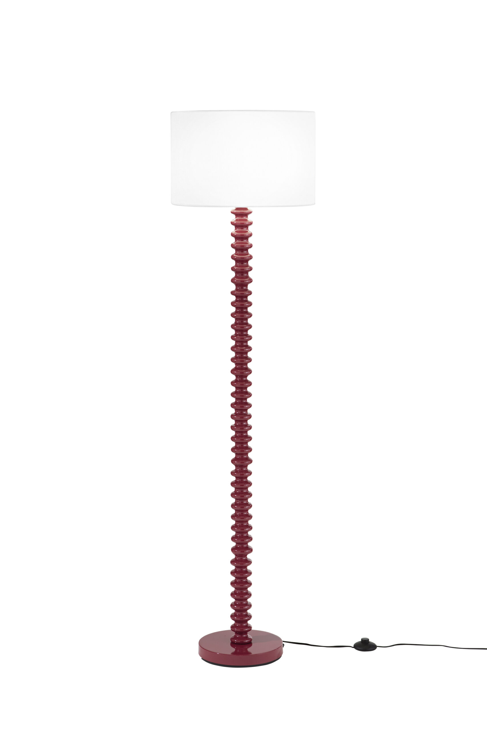 PIANTANA SULTAN ROSSA IN METALLO+VELLUTO 1XE27 15W, LAMP. Dia40XH20CM, STRTTURA 40X40X153CM