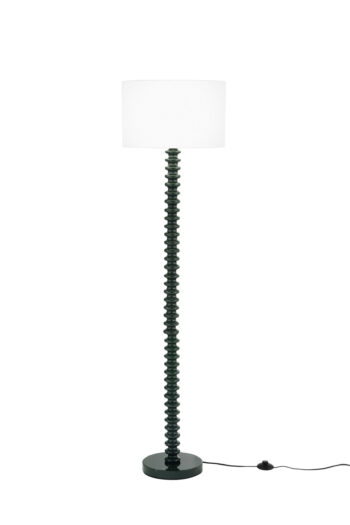 PIANTANA SULTAN VERDE IN METALLO+VELLUTO 1XE27 15W, LAMP. Dia40XH20CM, STRTTURA 40X40X153CM