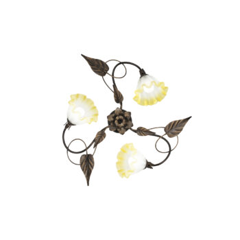 PLAFONIERA TRISTANO MARRONE 3XE14 68X20CM