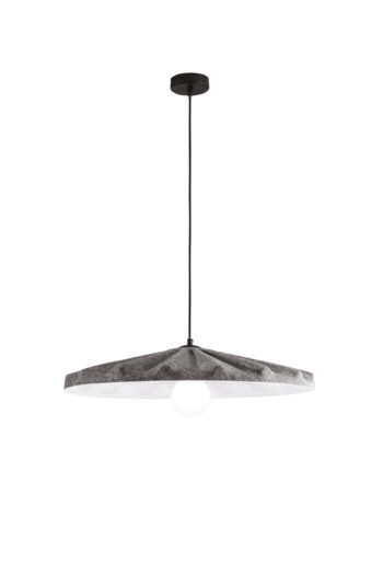 SOSPENSIONE WIMBLEDON IN FELTRO GRIGIO CAVO 2M PARALUME 69CM 1XE27