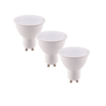 KIT 3PZ LAMPADINA LED GU10 6W 490LM 3000K 100° 50X57mm 15000h CRI80