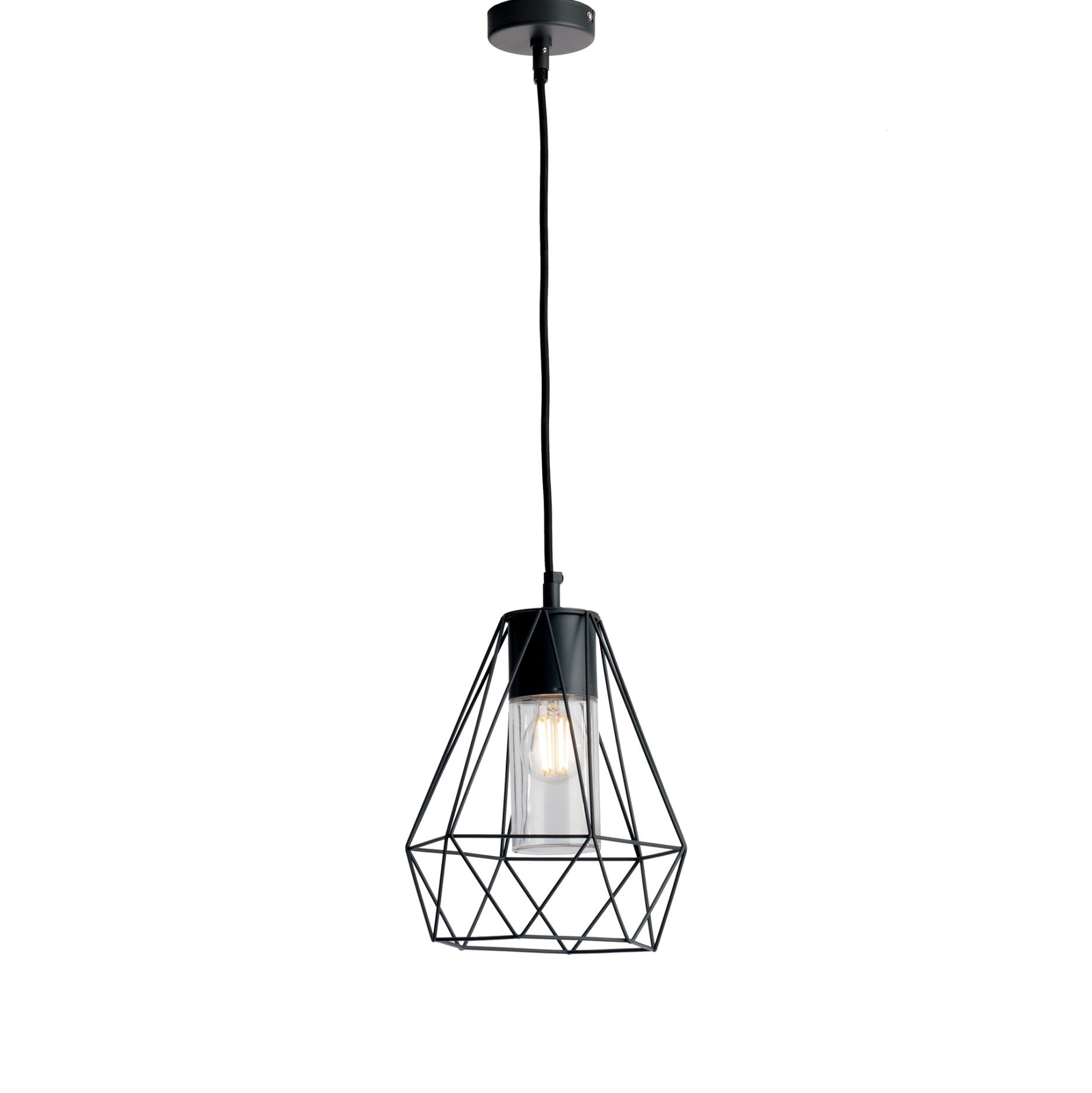 SOSPENSIONE MANDALA NERA 1XE27 IP44 22X90CM