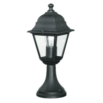 LUME ROMA NERO 1XE27 IP44 14,6X14,6X39CM
