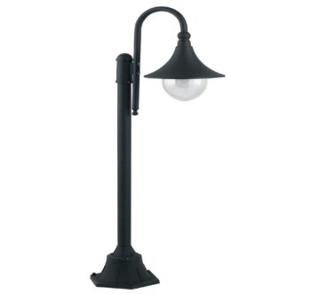 PALETTO PAVIA NERO 1XE27 IP44 51X130CM