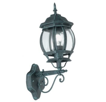 APPLIQUE UP SANTIAGO NERA/VERDE 1XE27 IP44 15,5X25X46CM