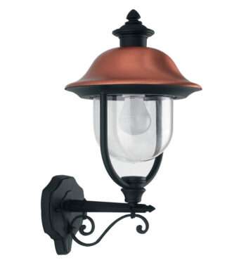 APPLIQUE UP VENEZIA NERA/RAME 1XE27 IP44 25X29X52,5CM