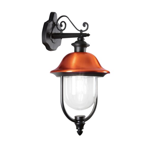 APPLIQUE DOWN VENEZIA NERA/RAME 1XE27 IP44 25X29X52,5CM