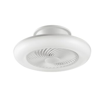 PLAFONIERA LED VENTILATORE ALISEO BIANCO 40W 4450LM CCT DIMM. Wi-Fi TELECOMANDO INCLUSO 55X22CM