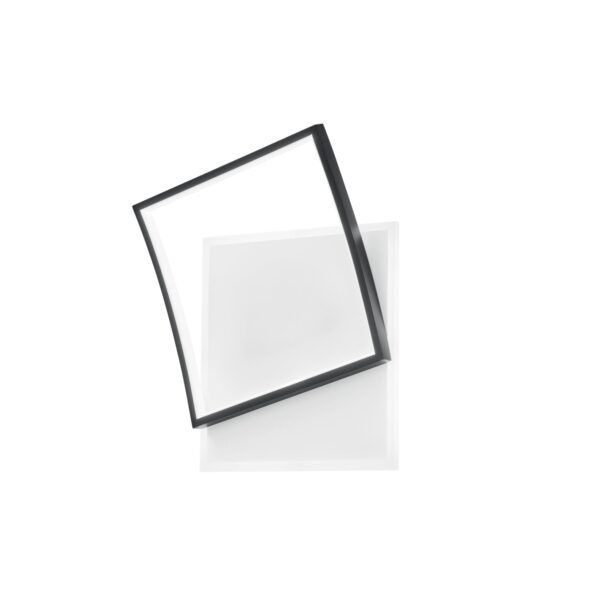 PLAFONIERA LED AYRTON QUADRATA NERA 42W 5200LM CCT 37X10X42CM