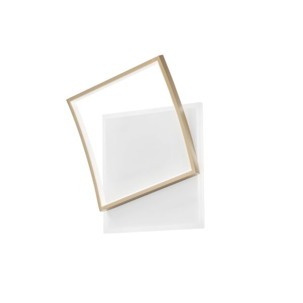 PLAFONIERA LED AYRTON QUADRATA ORO 42W 5200LM CCT 37X10X42CM