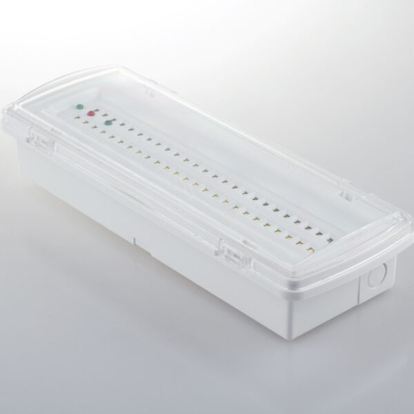 LAMPADA LED D'EMERGENZA HELP BIANCA 4W 400LM 4000K IP65 LUCE EMERGENZA 3H-400LM 27,05X10X5,4CM