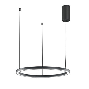 SOSPENSIONE LED HOOP NERA 30W 4500LM CCT 60X60X150CM