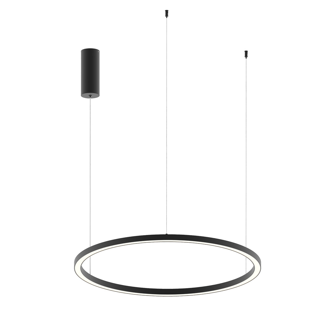 SOSPENSIONE LED HOOP NERA 40W 6000LM CCT 80X80X150CM