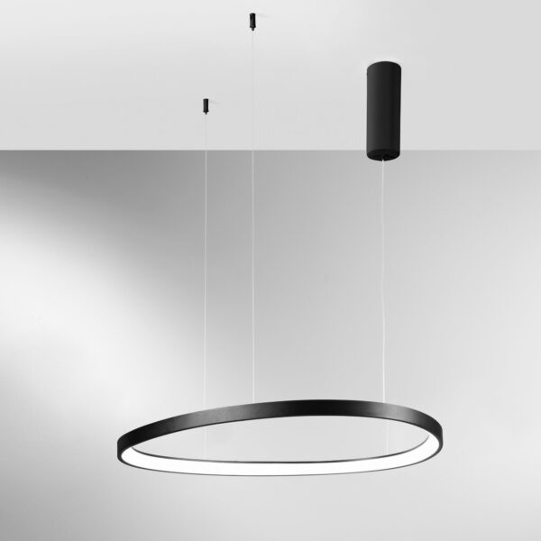 SOSPENSIONE LED KLAPTON NERA 80W 11440LM CCT 85X3,5X150CM