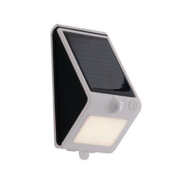 APPLIQUE LED OPEN BIANCA 3W 300LM 4000K CON PANNELLO SOLARE E SENSORE IP54 9,5X8,6X18,8CM