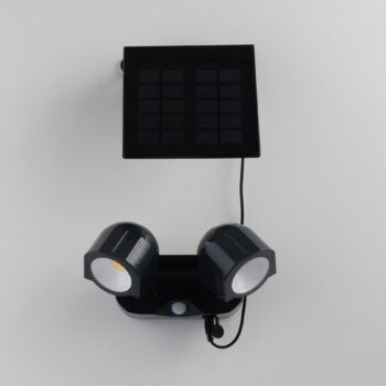 PROIETTORE LED SHIVA ANTRACITE 2X1,5W 230LM 4000K CON PANNELLO SOLARE E SENSORE IP54 16X7,26X10,95CM