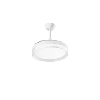 PLAFONIERA LED VENTILATORE ALBATROS PALE RETRATTILI BIANCO 36W 4668LM CCT 106,6X50CM