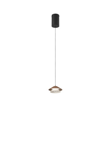 SOSPENSIONE LED ATREO MARRONE+BEIGE IN METALLO E ALLUMINIO 5W 3000K D13X200CM