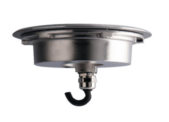 INCASSO CALPESTABILE LED CROWN DC24V ACCIAIO 9X2W RGB DIMM. IP68 17X6,7CM