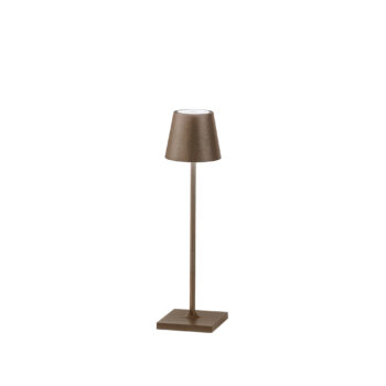 LAMPADA DA TAVOLO RICARICABILE LED DRINK BRONZO 1,5W 165LM 3000K DIMM. IP54 7X25CM