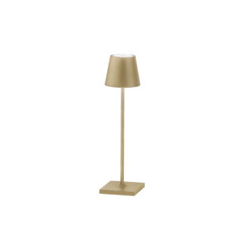 LAMPADA DA TAVOLO RICARICABILE LED DRINK ORO 1,5W 165LM 3000K DIMM. IP54 7X25CM