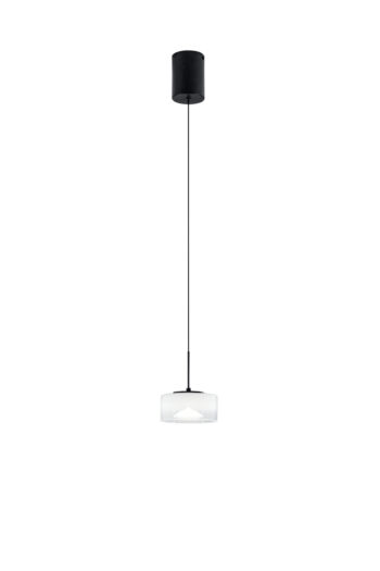 SOSPENSIONE LED EMILY BIANCA SINGOLA IN VETRO+METALLO 8W CCT 2700-3200-4000K D15X150CM