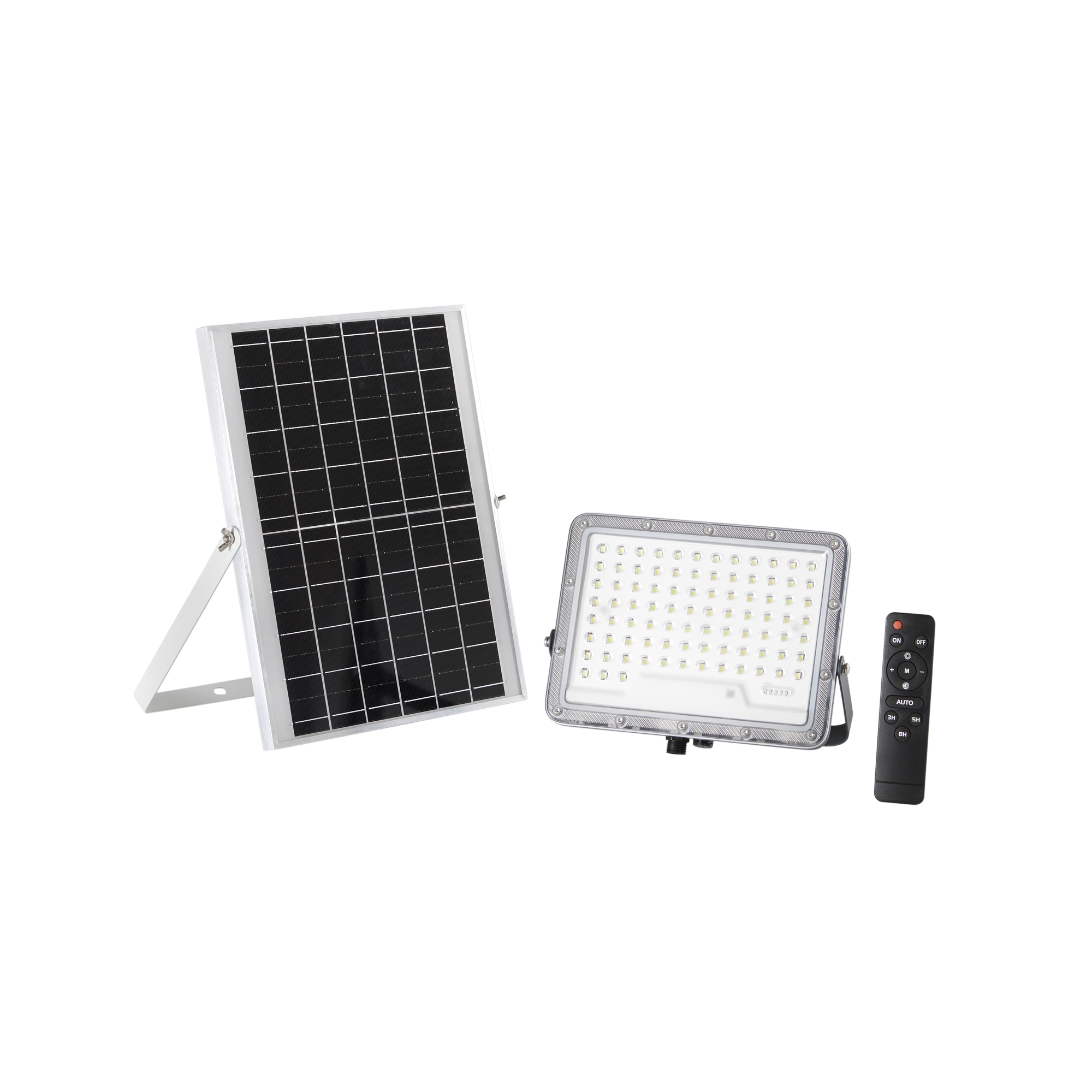 PROIETTORE GLASER 1800LM 3000K CON PANNELLO SOLARE BATTERIA 3.2V 15Ah IP65 24,25X4,77X21,9CM