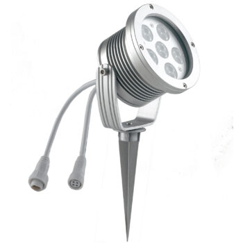 PROIETTORE LED IRIDE DC24V BIANCO 18X1W 1620LM 6000K DIMM. IP65 CON PICCHETTO 12X14,8CM