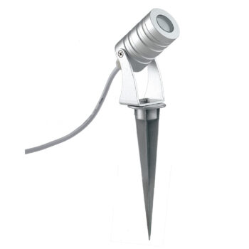 PROIETTORE LED IRIDE DC12/24V SILVER 3X1W RGB DIMM. IP65 CON PICCHETTO 4,2X12CM