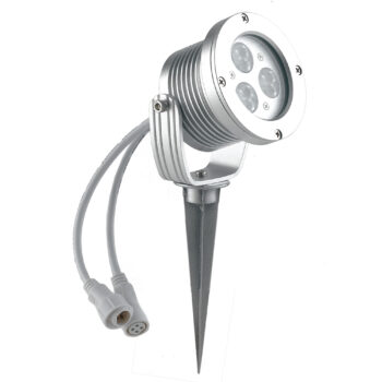 PROIETTORE LED IRIDE DC12/24V BIANCO 9X1W 720LM 6000K DIMM. IP65 CON PICCHETTO 9,9X13,8CM