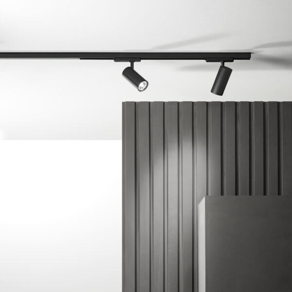 FARO BINARIO JET IN ALLUMINIO NERO LED 30W 3235LM CCT 17X15X7CM