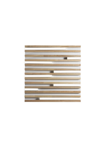 PLAFONIERA LED KUMA BIANCA IN LEGNO 24W CCT 2700/3200/4000K L41X41XH5,2 CM