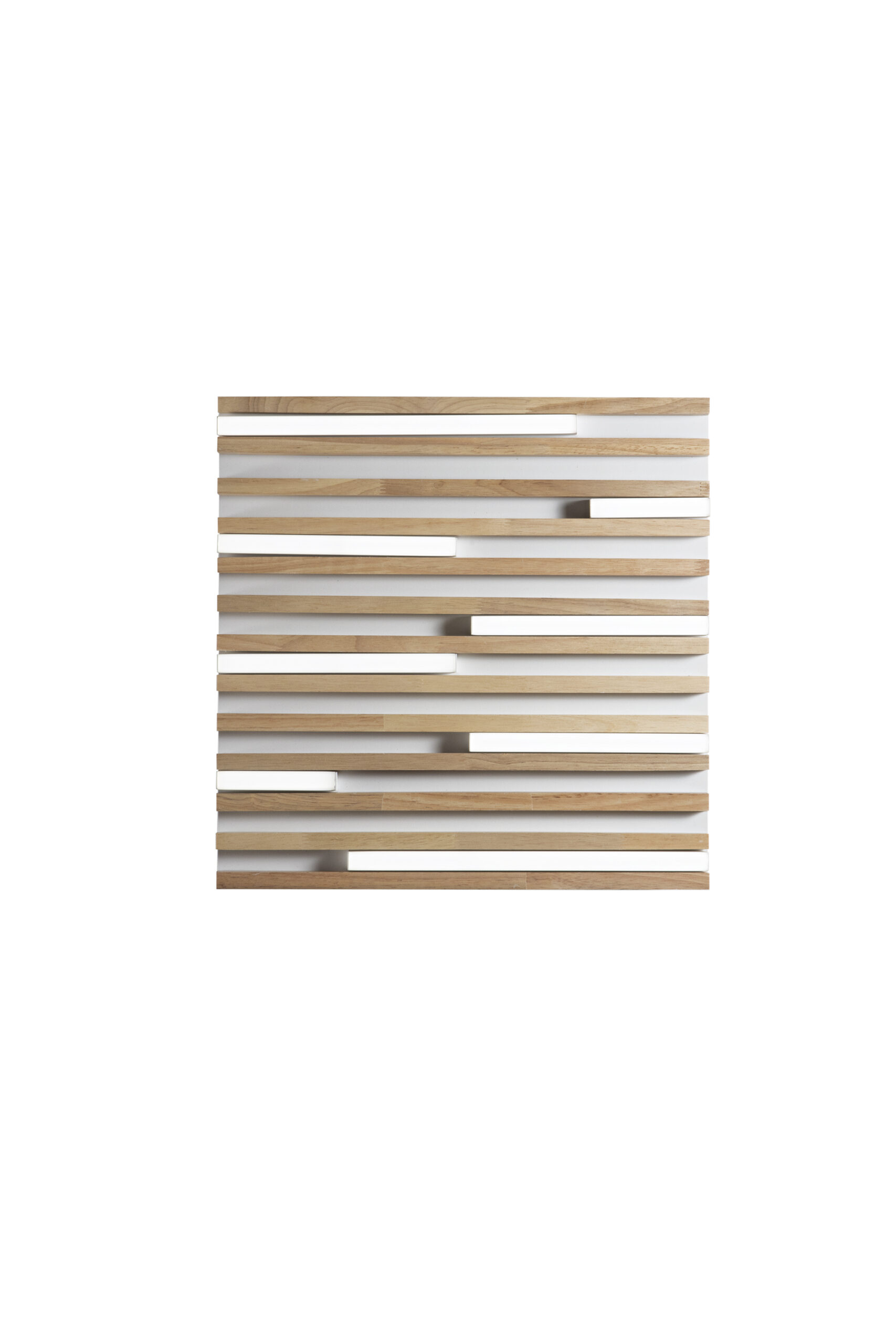 PLAFONIERA LED KUMA BIANCA IN LEGNO 24W CCT 2700/3200/4000K L41X41XH5,2 CM