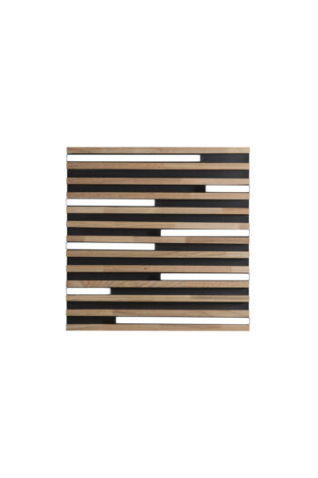 PLAFONIERA LED KUMA NERA IN LEGNO 24W CCT 2700/3200/4000K L41X41XH5,2 CM