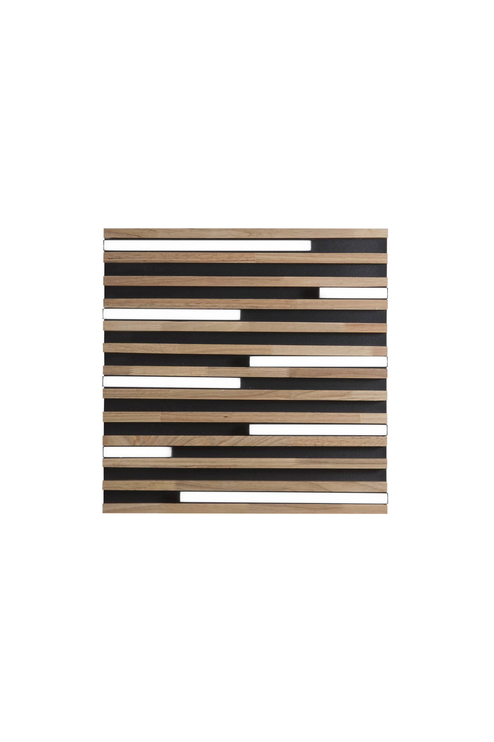 PLAFONIERA LED KUMA NERA IN LEGNO 24W CCT 2700/3200/4000K L41X41XH5,2 CM