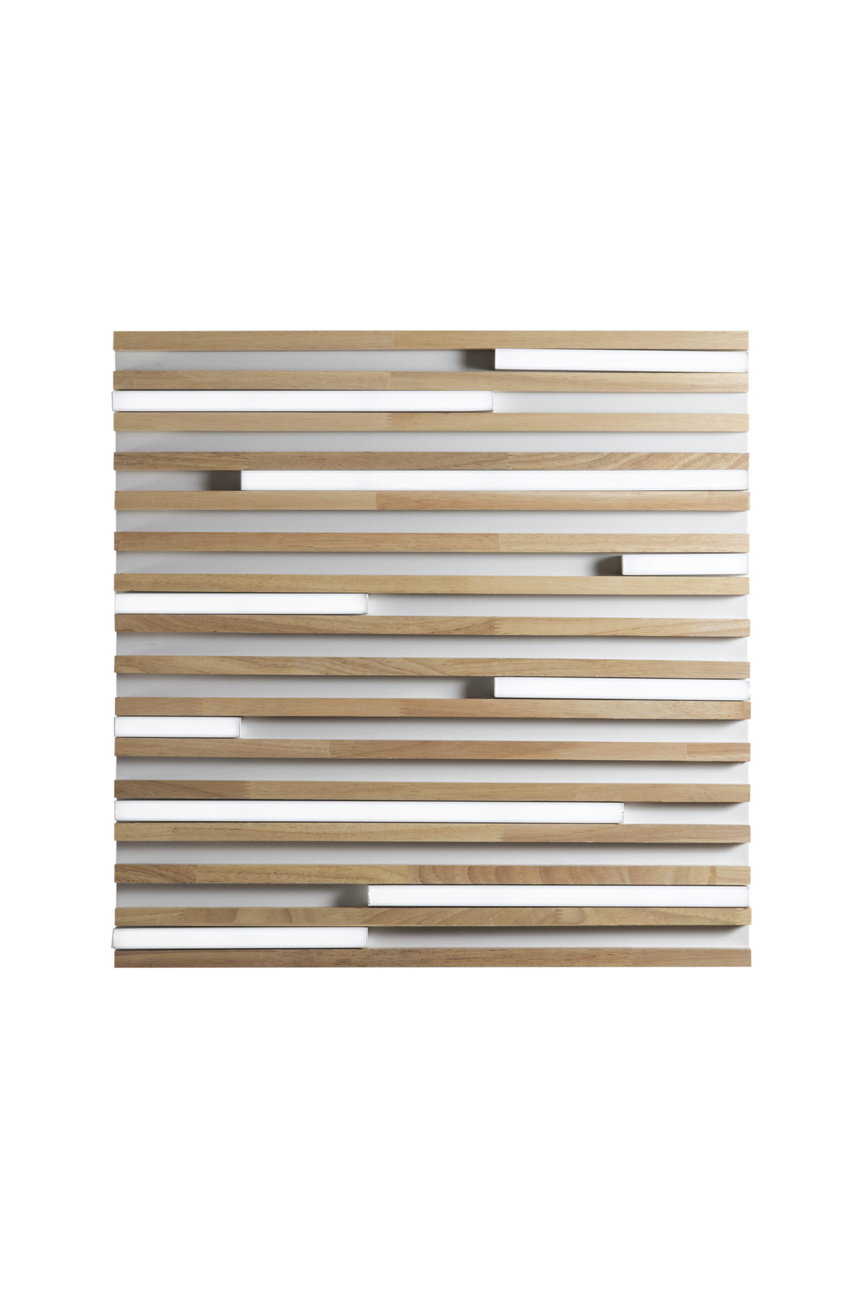 PLAFONIERA LED KUMA BIANCA IN LEGNO 40W CCT 2700/3200/4000K L50X50XH5,2 CM