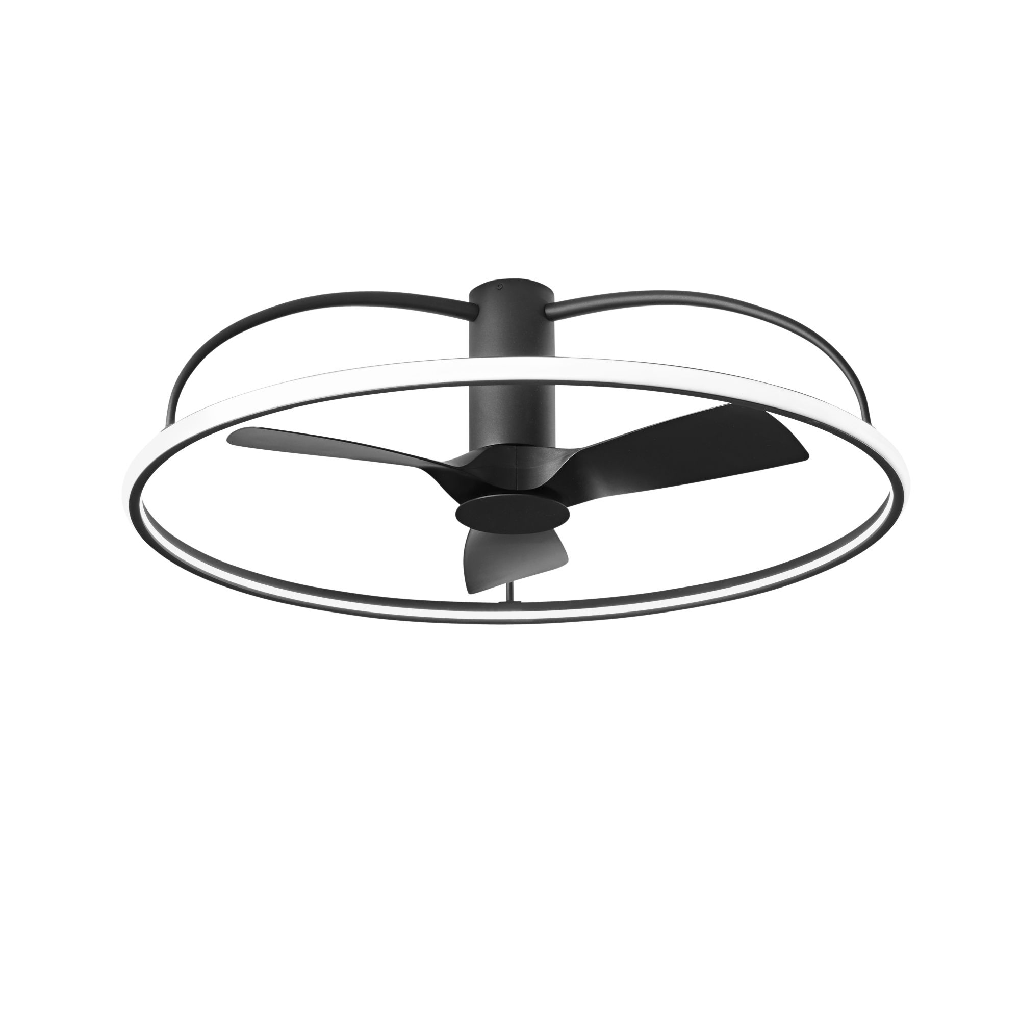 PLAFONIERA LED VENTILATORE MAGNUS NERO 80W 9400LM CCT 100X31,5CM