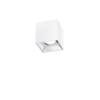 PLAFONIERA LED MIG BIANCA E CROMO IN ACRILICO E ALLUMINIO 20W 2000LM 4000K ANTIABBAGLIAMENTO 11,5X11