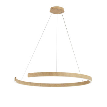 SOSPENSIONE LED NAVEL LEGNO 50W 6600LM CCT 100X100X150CM